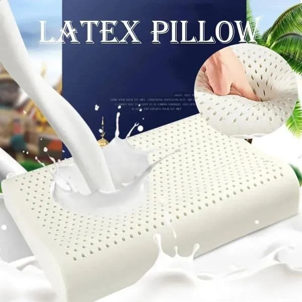 Breathable Latex Pillow Adult Rubber Pillow Core Ergonomic Outline Sleeping Aid Comfortable Soft Honeycomb Thailand Nat 240910