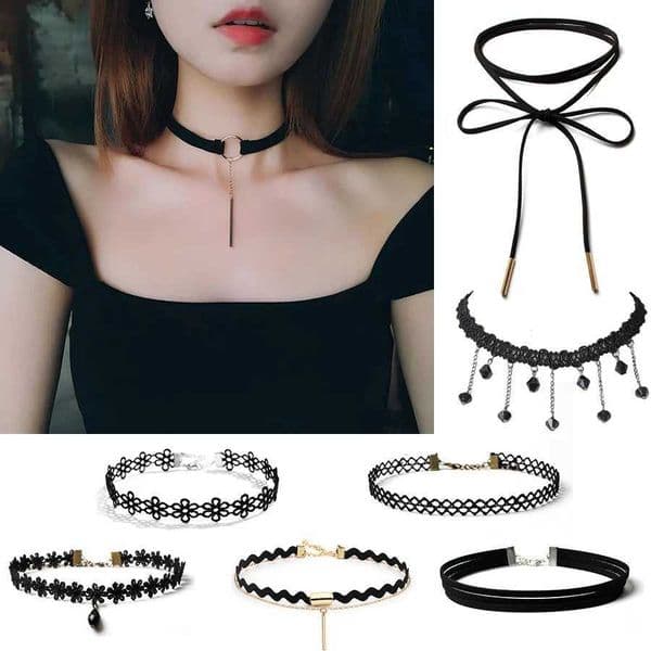 Chain For Man Goth Black Velvet Choker Necklaces Gothic Style Rope Women Decoration Chocker Jewelry On Girl woman necklace Neck Accessories Crystal