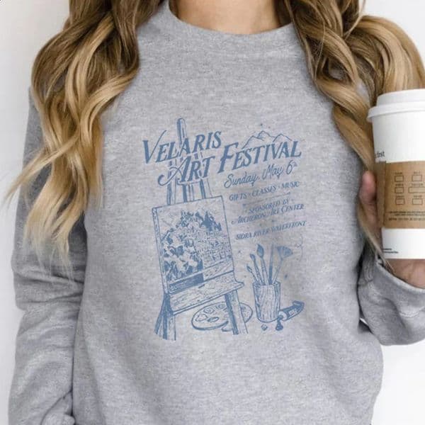 Velaris Art Festival sweatshirt ACOTAR shirt night court sweatshirt SJM Merch Bookish Tee Crescent City fan winter womens clothing 240918