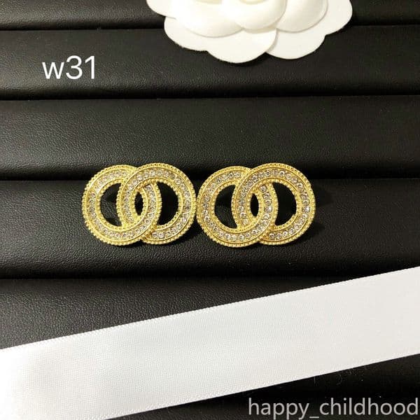 Brand Stud Earring for Womens Diamond Earrings 18K Gold Plated Earrings Crystal Rhinestone Designer Jewelry Accessory Party Wedding Gift