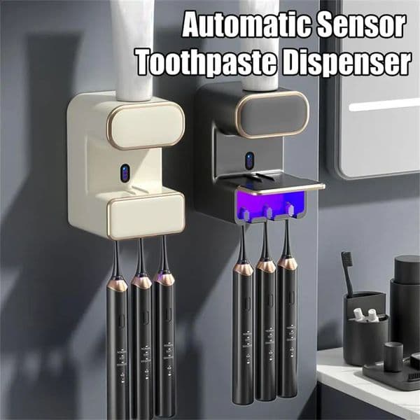 Automatic Sensor Toothpaste Dispenser 3 Toothpaste Slots Wall Mount Stand Electric Toothpaste Squeezer Bathroom Accessories 240913