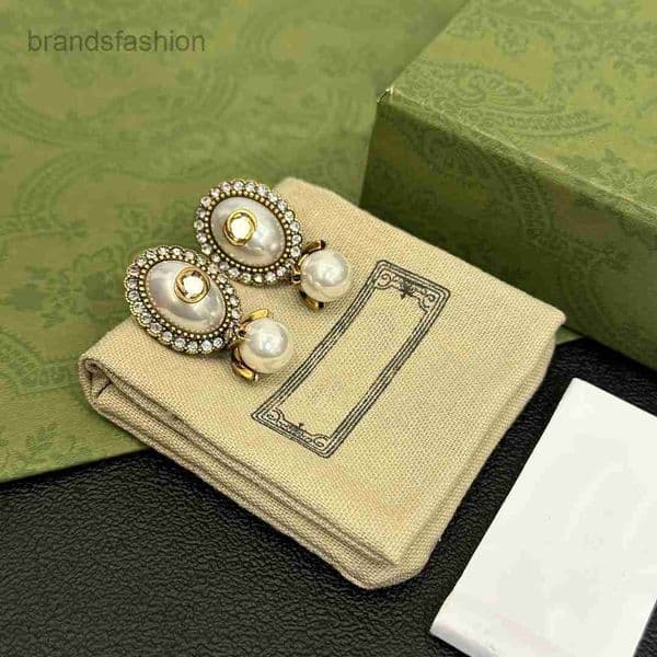 2025 Designer 18k gold Pearl earrings Earrings Jewelry Diamond Earrings Large Pearl Pendant Earrings gift