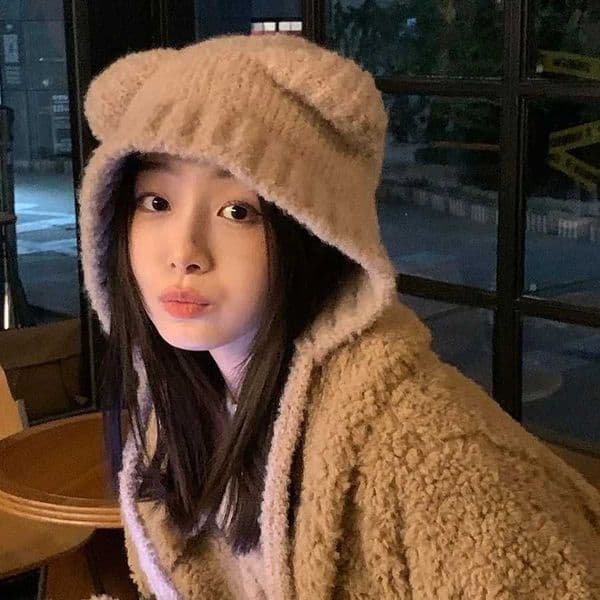 Beanie/Skull Caps Women Girls Bear Balaclava Knit Scarf Hat Outdoor Winter Ski Beanie Skullies Caps Fashion Warm Crochet Hood Bonnets Y2K Cap Q240918