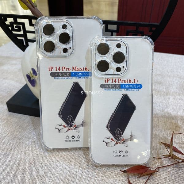 For IPhone16 16PRO Iphone 15pro Max Transparent Phone Case 1.5 Four Corners Thickened Anti-drop Airbag Tpu Protective Case