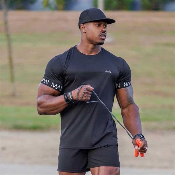 New Mens Short-sleeved Gyms Summer Running Fitness Top Streetwear Comfortable Sports T-shirt clothing 26Y0507