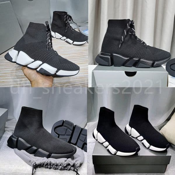 Designers Boots Triple s 2.0 Knit Socks Shoes Mesh Speed Trainer High Race Runners Men women Sneakers Platform with laces Casual Trainers