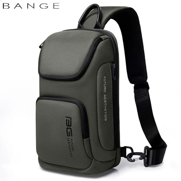 BANGE Mens Cross Body Bag Portable Waterproof Shoulder Messenger Short Distance Travel Luggage Suitable for 97inch iPad 240919