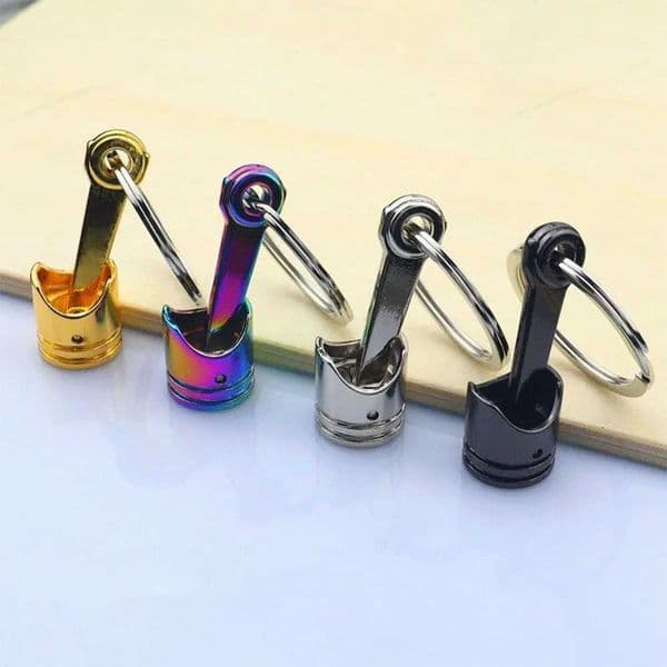 Unique Car Engine Piston Style Keychain Key Ring Car Accessories Creative Metal Piston Model Keyring Keyfob Key Pendant KeyChainX240919
