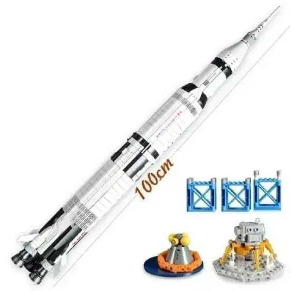 Build Block Set Build Block Brick brick Set Building Blocks Mini: Large Scale Space Rocket Model - Creative Construction For Kids And Adults, Educational STEM