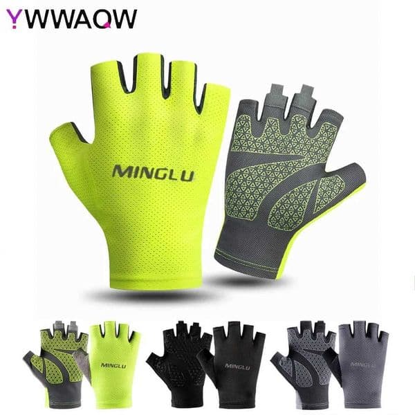 1 pair of summer cycling gloves for fingerless fitness fishing womens spring fitness breathable anti slip yoga elastic cycling gloves CL240920