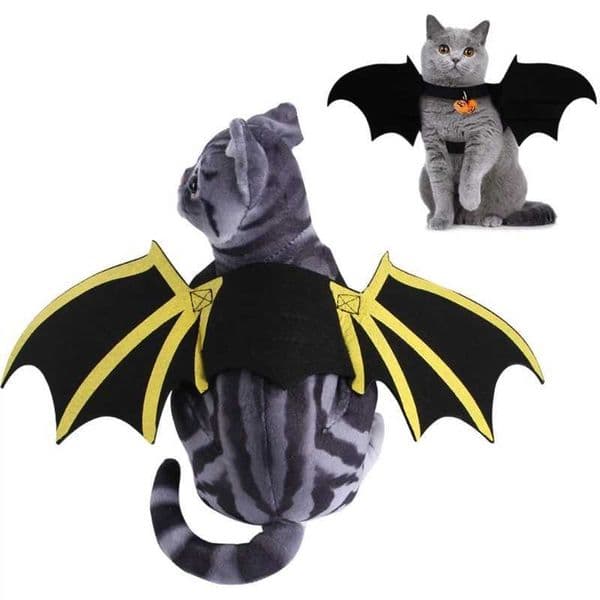 Cat Wing Costume Cat Clothes Halloween Christmas Thanksgiving Cat Collar Costume Cat Clothes Kitten Cat Wing Halloween Y5GBXJ240906