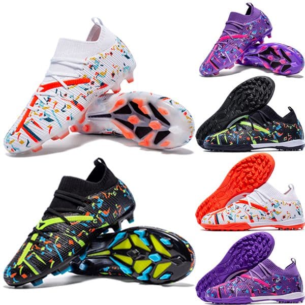 Professional Football Boots Drop Shipping Unisex Breathable Soft Men Long Spikes Soccer Cleats Indoor Sports Shoes
