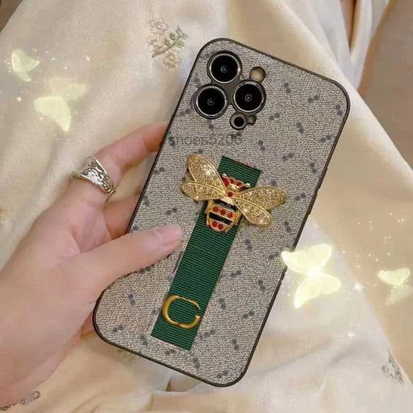 Cell Phone Cases designer Luxury Designer Fashion Diamonds Bee Case For IPhone 16 15 15pro Promax 14 Plus 13 12 11 Ophidia Phonecase Back Shell Cover
