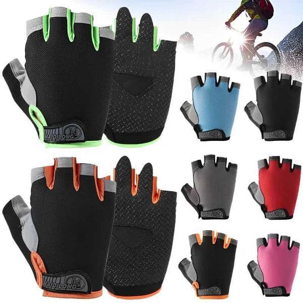 Half finger bicycle gloves for women anti slip shock-absorbing breathable summer bicycle gloves no finger sports training bicycle gloves CL240921