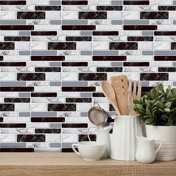 92754 pieces of marble tile stickers for bathroom kitchen tailgate wallpaper waterproof peeling and home decoration 240919