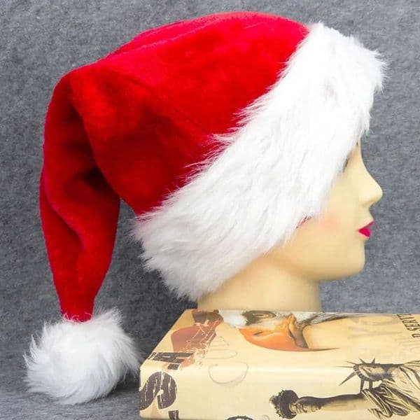 2024 New Year Plush Christmas Hat Adults Kids Christmas Decorations For Home Xmas Santa Claus Gifts Warm Winter Caps Navidad Y240921