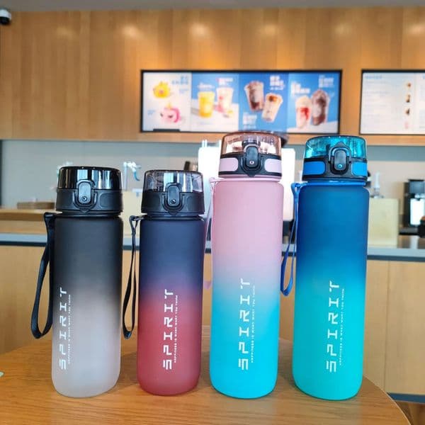 1 Liter Sports Water Bottle Large Capacity Men Women Summer Portable Plastic for Outdoor Travel Fitness Drinkware 240923