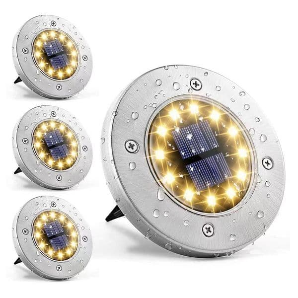 8pcs 8/20LED Solar Lights Outdoor Disk Underground Lamp Spotlight Buried Solar Light for Home Garden Lawn Yard Decoration
