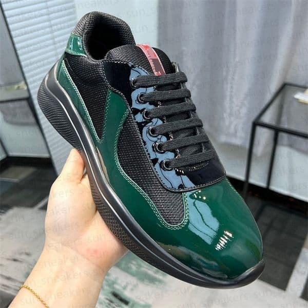 designer shoes women classic casual sneakers flat trainers for men Glossy leather nylon black outdoor luxury sport mens shoes fashion womens running Mesh surface f2