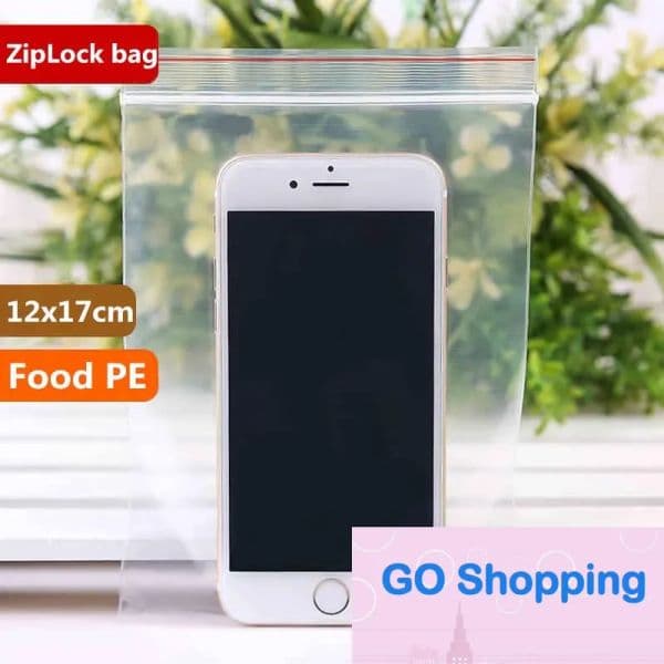 Top 9x13cm 0.05mm Zip Lock Grip Transparent Plastic Packaging Bags Food Grade PE Snacks Candy Baking Medical Gift Self Sealing Storage Package