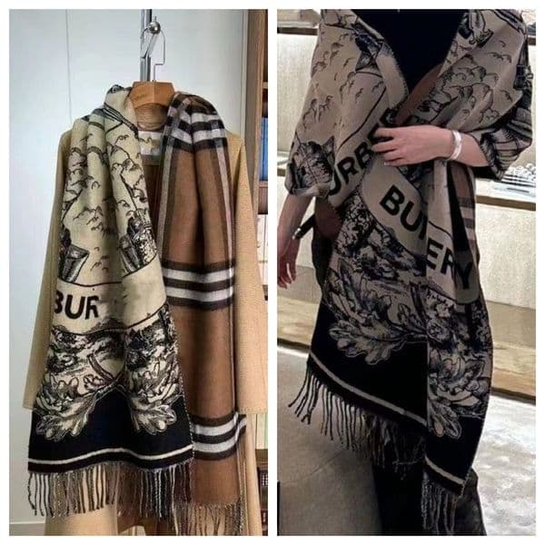 Winter Luxury Designer Scarf Cashmere Tassel Designers Scarves Scarfs Shawl For Womens and Mens