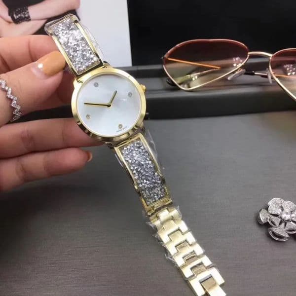 Dress women diamond watch Top brand Rhinestone wristwatches Full Stainless Steel band quartz watches for lady girl Christmas gifts Valentines Mothers Day Gift