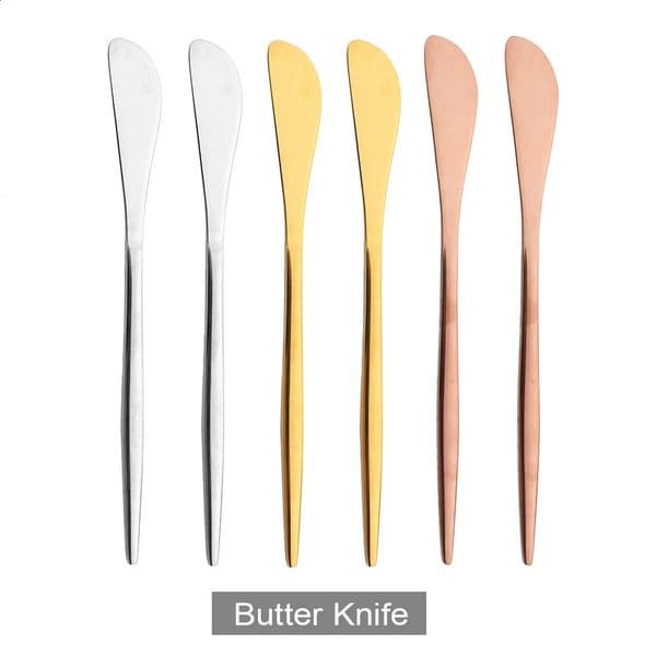 Butter Knife Mirror Stainless Steel Dessert Knifes Cheese Dessert Butter Jam Cream Spreaders Tool Utensil Cutlery 240925