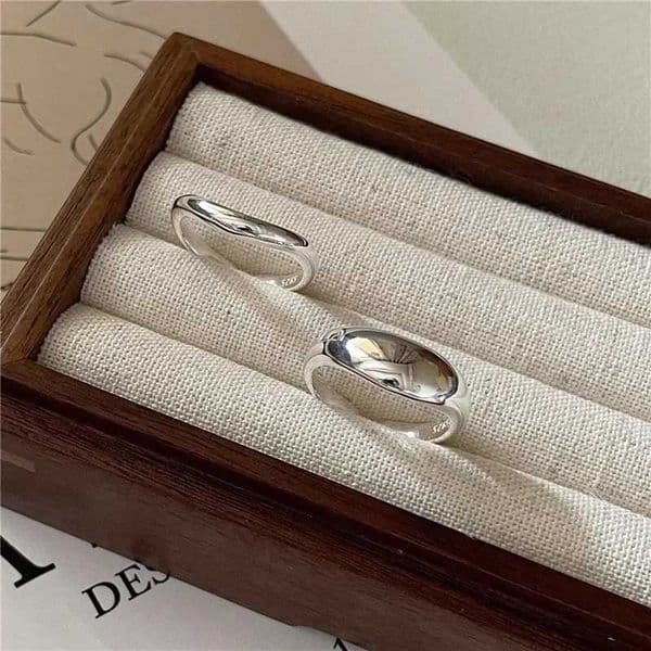 Ventilate 925 Sterling Silve Womens Irregular Ring Gift Smooth Design Trend Korean Minimalist Jewelry Direct Shipping W240925