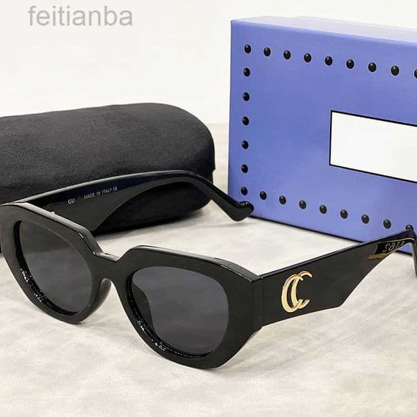 Designer Designer sunglasses for women border beach sun glasses with pearls and diamonds polarized uv protectio retro narrow square frame with box good