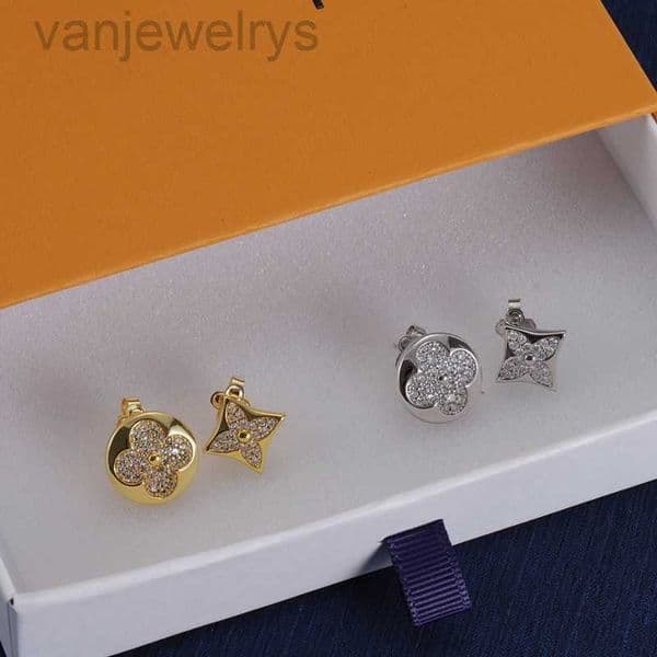 Designer Luxury Branded Diamond Stud Earring 18k Gold Silver Flower Letter Studs Earrings Women Girl Wedding Party Love Jewelry never fade