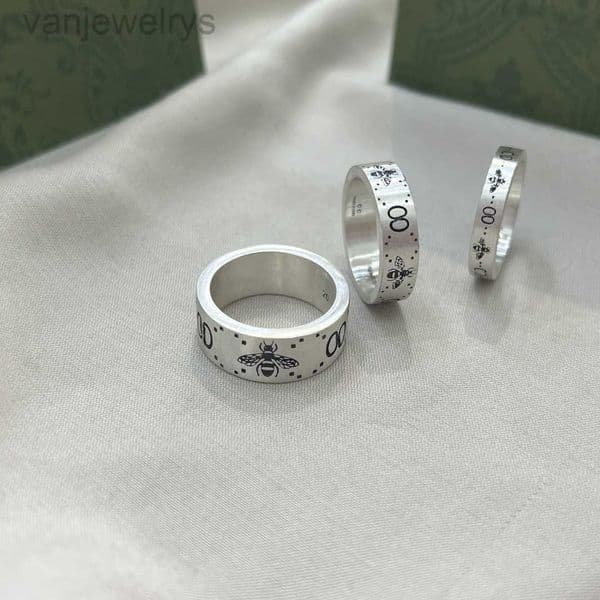 Designer Luxurys Designers Ring Silver Rings For Women men Vintage Simplicity Bee pattern Jewellery Casual Party beach