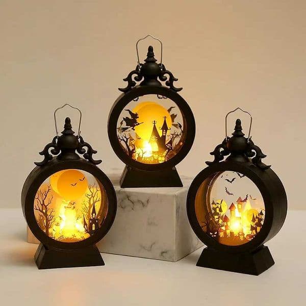 Home Halloween lights Halloween decorations retro decorations battery lights flameless LED candle lights Halloween retro lights B240925