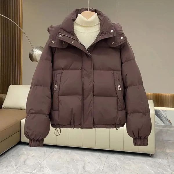 Autumn Winter Womens Parkas Down Cotton Jacket Hooded Padded Parkas Jackets Warm Thick Coats Female Outerwear Streetwear 240914
