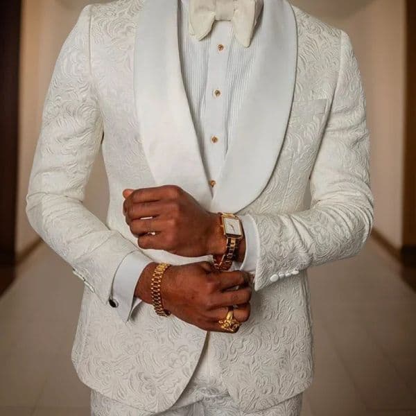 Floral Pattern Male Blazer for Wedding Shawl Lapel Men Suit Jacket Slim Fit 1 Piece Male Fashion Suit Jacket 2024