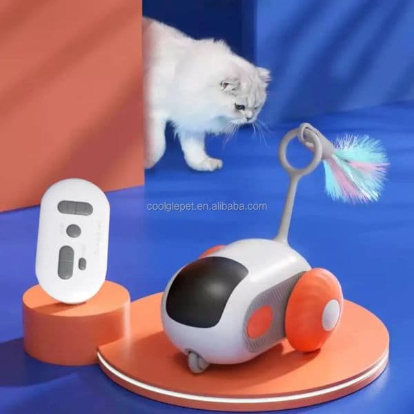 Smart Cat Toy Car Remote Control Running Cat Toy Simulative Interactive Cat Hunting Toy Play Indoor