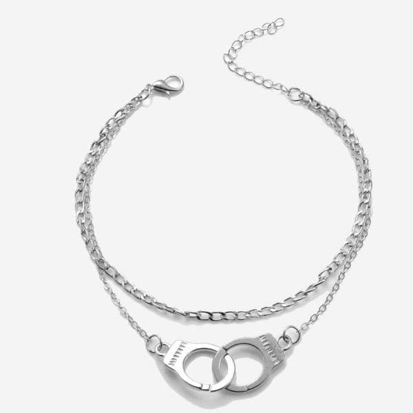 Fashion punk style lover ankle bracelet multi-layer ankle chain bracelet stainless steel ankle bracelet womens summer beach accessories W240926
