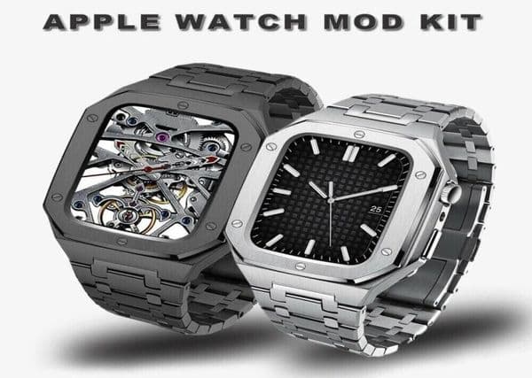 for Watch Cases Luxury Premium Stainless Steel AP Modification Kit Protective Case Band Strap Cover iwatch 44mm 45mm1631169