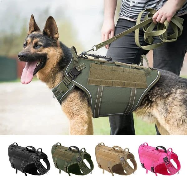 Tactical dog training vest no pull military safety belt adjustable dog walking safety belt suitable for work vests of medium and large dogs 240923