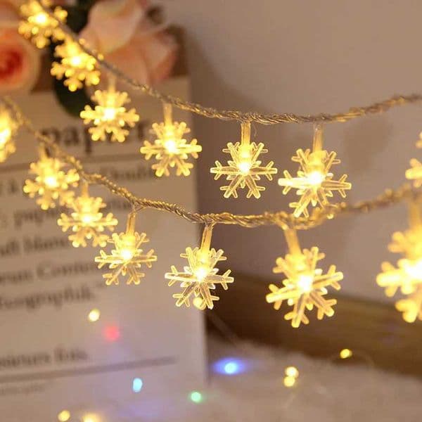 1/3/6M LED Snow Fairy Lamp Battery/USB Power Copper Wire Garden Lamp New Years Garden Wedding Living Room Decoration Y240927