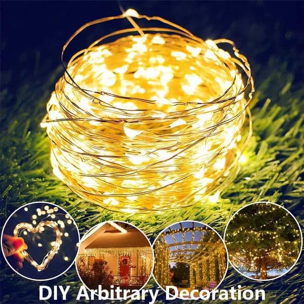 LED Fairy Light String Light Button Battery Powered LED String Light Party Wedding Interior Garden Decoration Garden Light Y240927
