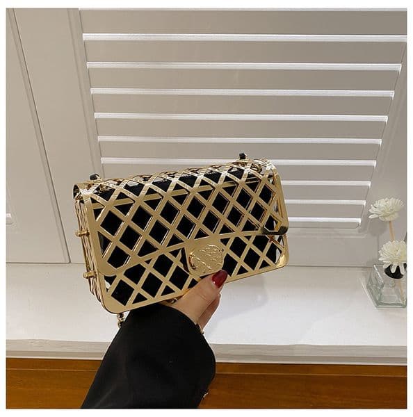 Luxurys Designer Cluth Bags Gold Silvery Acrylic Box Bags Clutch Evening Bag Elegent Chain Shoulder Bag For Women Handbag For Wedding/dating/party Wallets