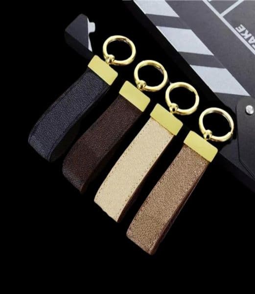 Designer Pattern Leather Keychain Luxury Leder Lanyard Keychains Men Women Car Key Ring Fashion Key Accessory Keyrings Gifts205606