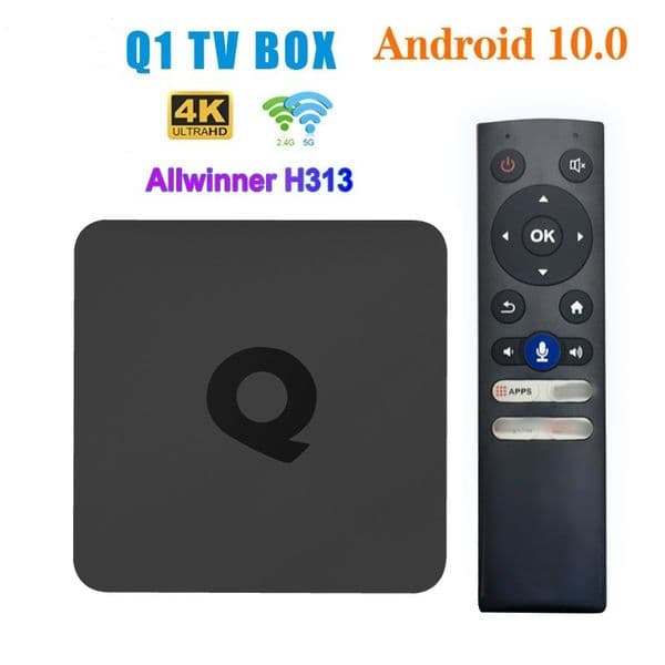 Q1 ATV TV 10 Allwinner H313 with BT Voice Remote Quad Core 2.4G&5G Wifi 4k 2+8GB 2+16GB Smart tv Android Set-Top Box