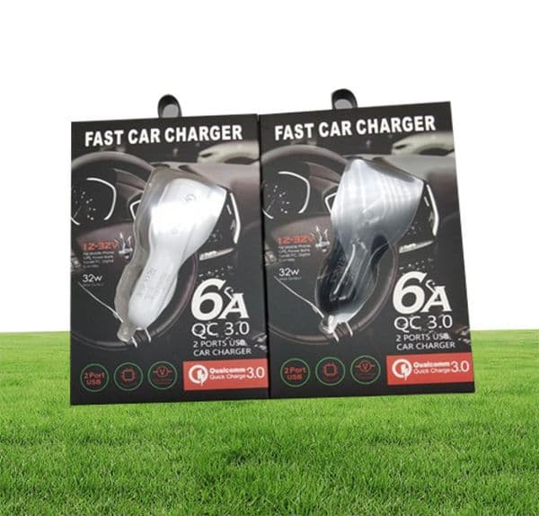 OEM Dua 2 USB Port Fast Car Charger 5V 9V 12V 31A Quick Charging For Samsung S8 S7 IPHONE6 7 PLUS Universal Phone6450975