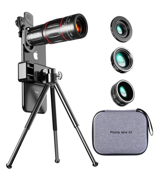28X HD Mobile Phone Camera Lens Telescope Zoom Macro Lens for Iphone Samsung Smartphone Fish Eye Lente Para Celular5054009