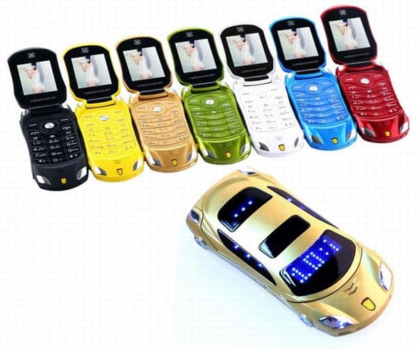 Novelty F15 Unlocked Flip Phone Dual Sim Mini Sports Car Model Blue Flashlight Bluetooth Mobile Phone GSM 85090018001900MHz4924927