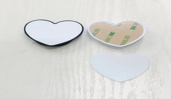 Universal Cell Phone Holder with Blank Aluminum Sublimation Insert for Customized grip Stand car Mount heart shape Holders BlackW7