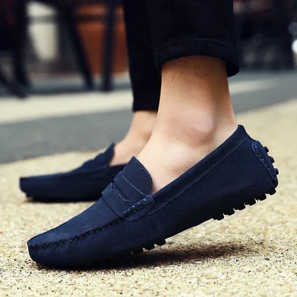 Mens high-quality leather cushioned mens casual shoes Moccasins slip in mens apartment fashion mens shoes mens driving shoes size 38-49 240930
