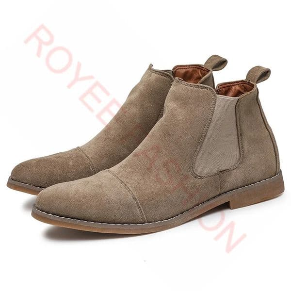 Fashion shoes yellow Chelsea boots mens comfortable dress boots mens business shoes mens suede leather shoes Zapatos Hombre Ankle boo 240930
