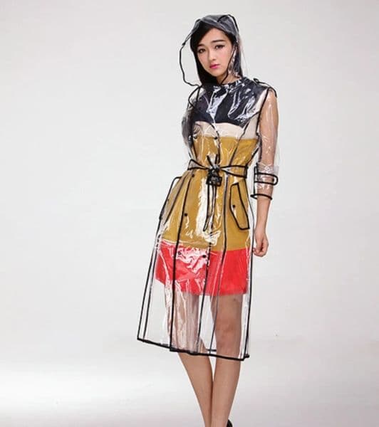 Raincoats Waterproof Transparent Plastic Clear Long Ladies Raincoats Women Men Fashion Rain Coat Jackets Hooded with Belt BJ